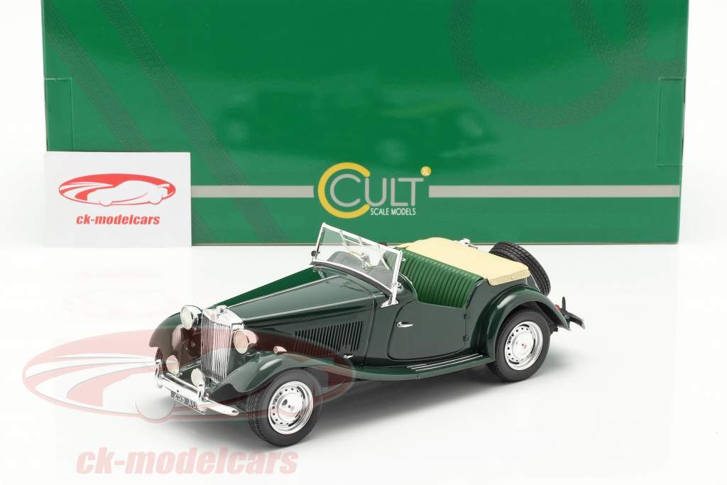 MG TD RHD Byggeår 1953 woodland grøn 1:18 Cult Scale