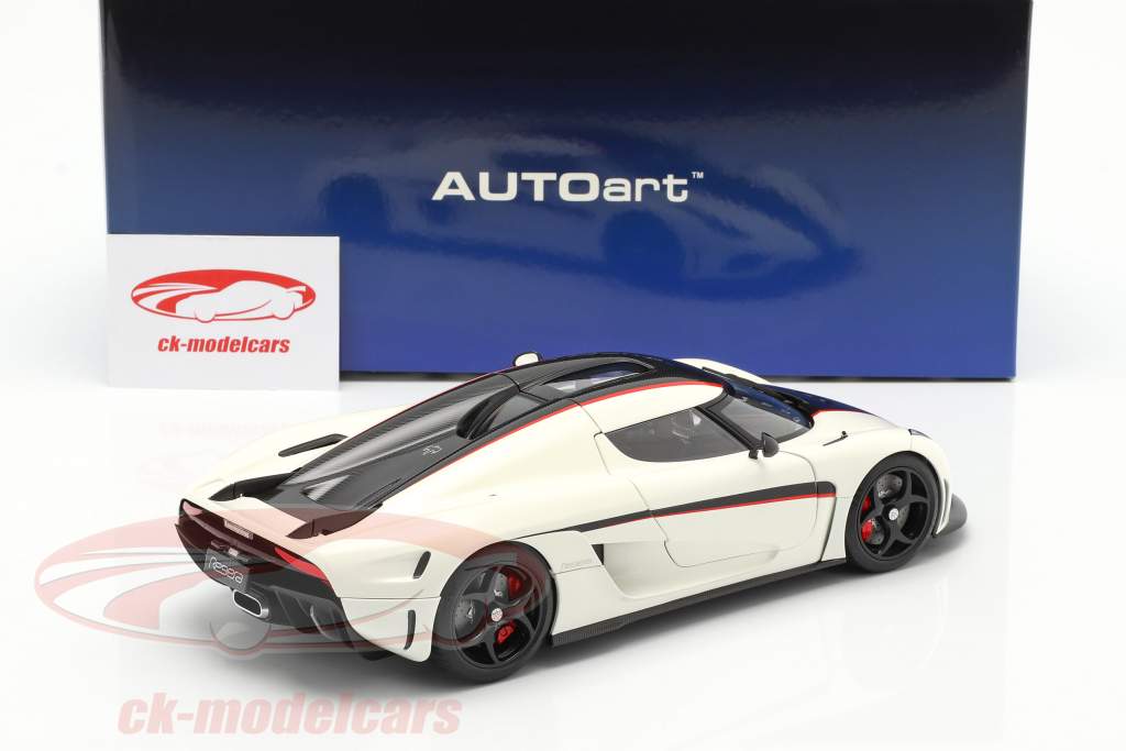 Koenigsegg Regera Bouwjaar 2016 Wit / koolstof / rood 1:18 AUTOart
