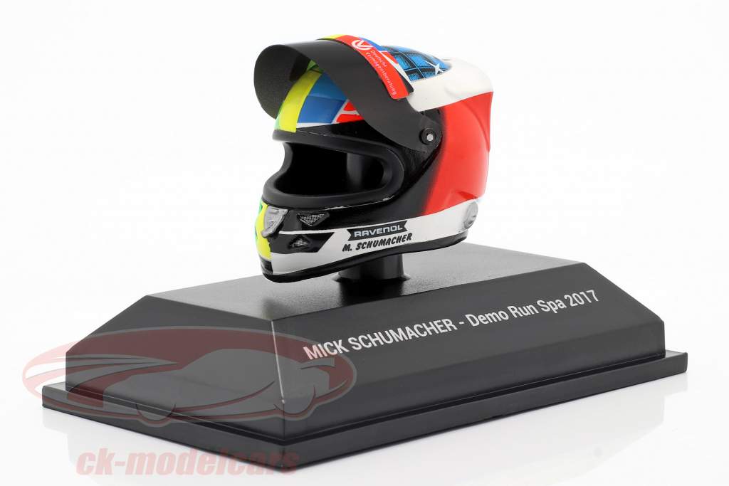 Mick Schumacher Benetton B194 #5 Demo Run GP Spa fórmula 1 2017 casco 1:8 Minichamps