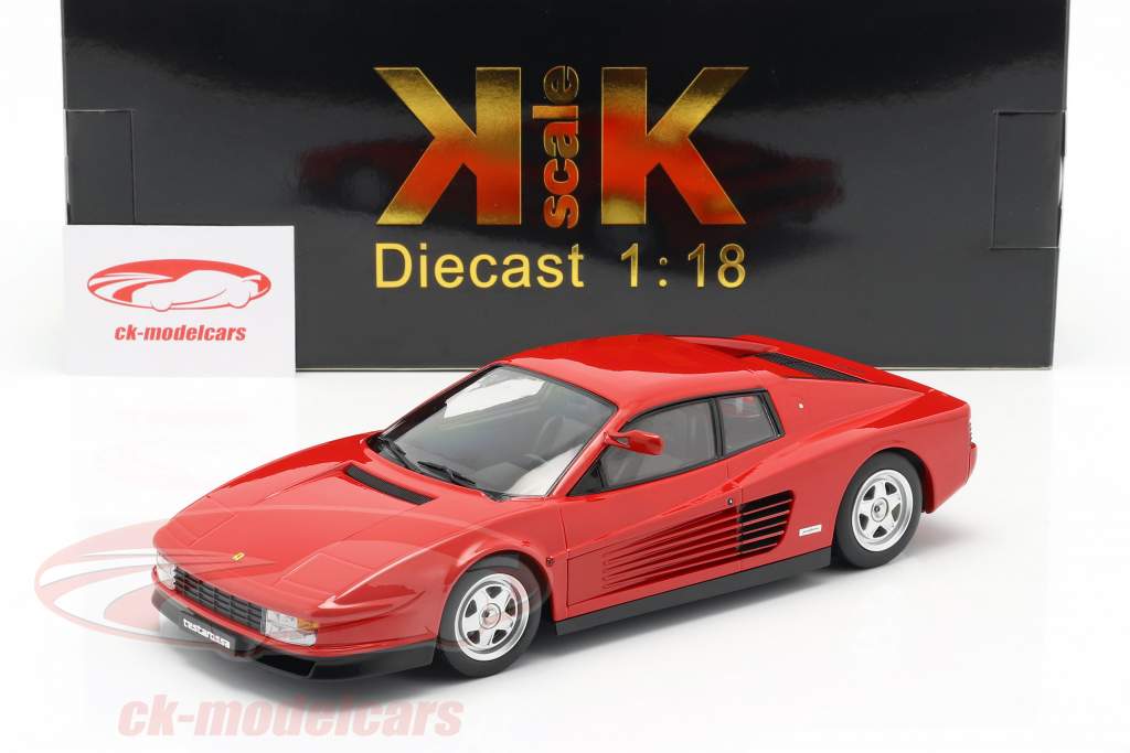 Ferrari Testarossa Monospecchio Byggeår 1984 rød 1:18 KK-Scale