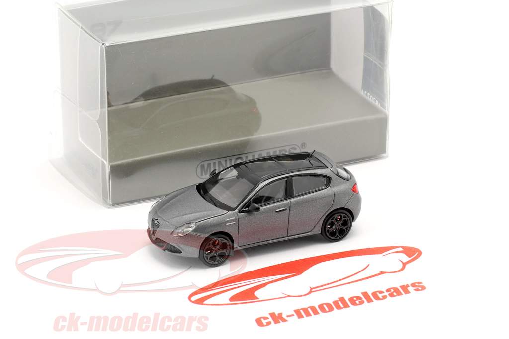 Alfa Romeo Giulietta Veloce year 2017 matt grey metallic 1:87 Minichamps