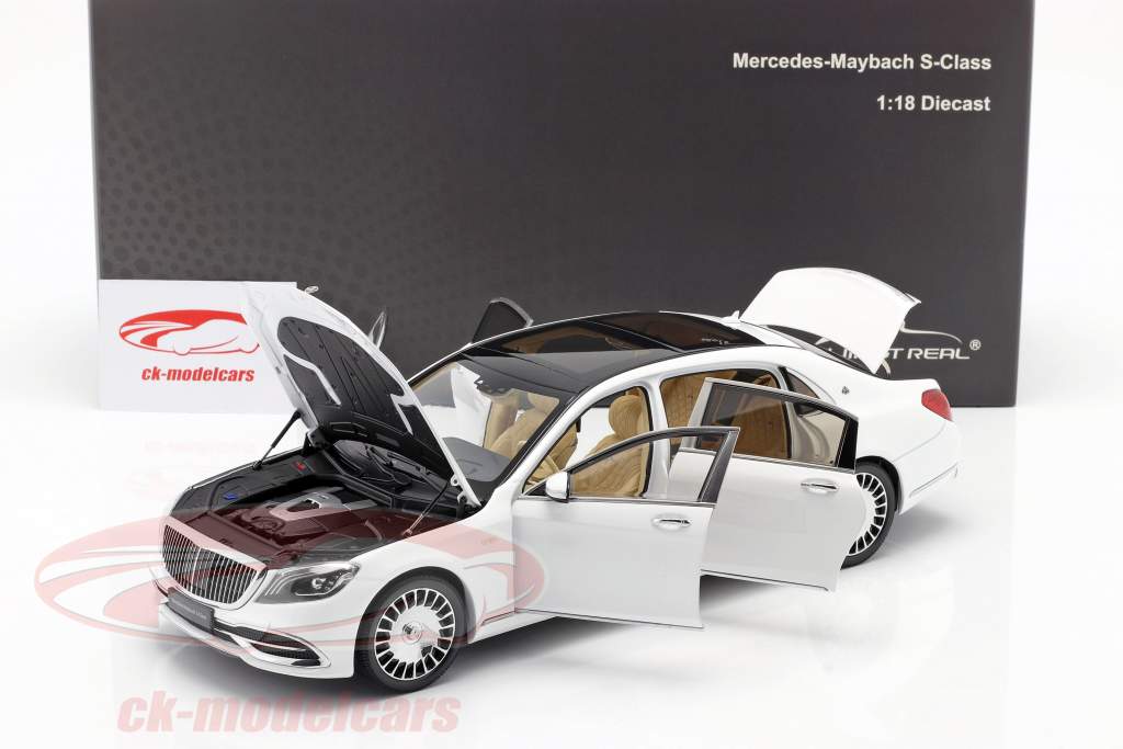 Mercedes-Benz Maybach S-Klasse Baujahr 2019 diamant weiß 1:18 Almost Real