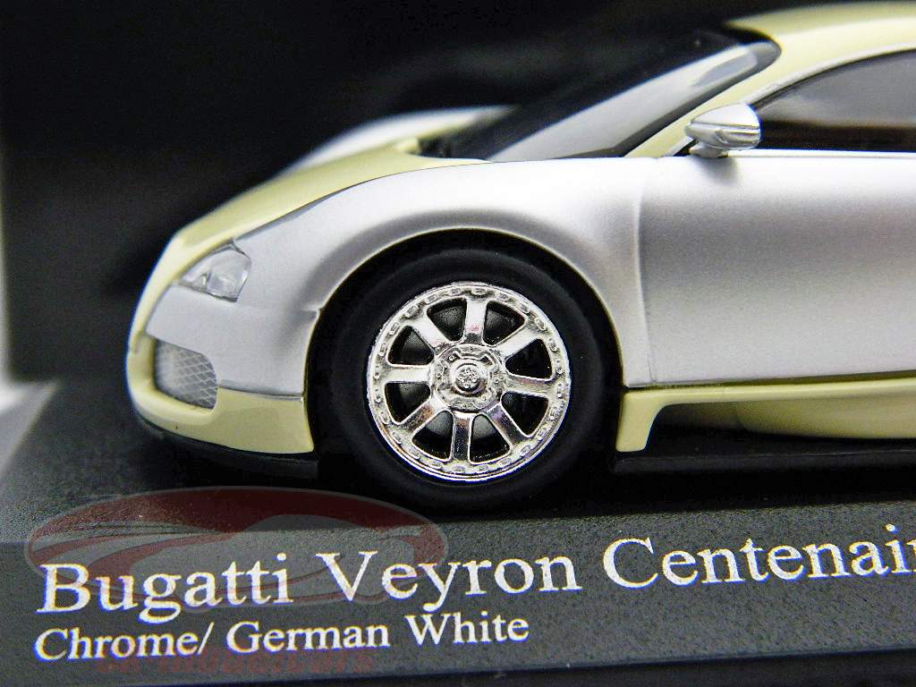 Bugatti Veyron Centenaire построен 2009 хром / хром бежевый / бежевый 1:43 Minichamps