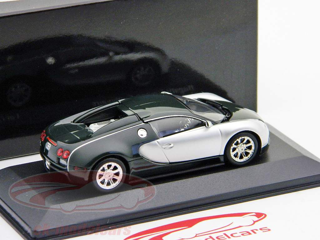 Bugatti Veyron Centenaire de construction 2009 chrome / vert vert de chrome / 1:43 Minichamps