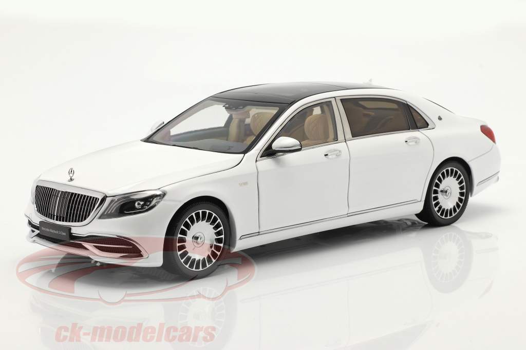Mercedes-Benz Maybach S-Klasse Baujahr 2019 diamant weiß 1:18 Almost Real
