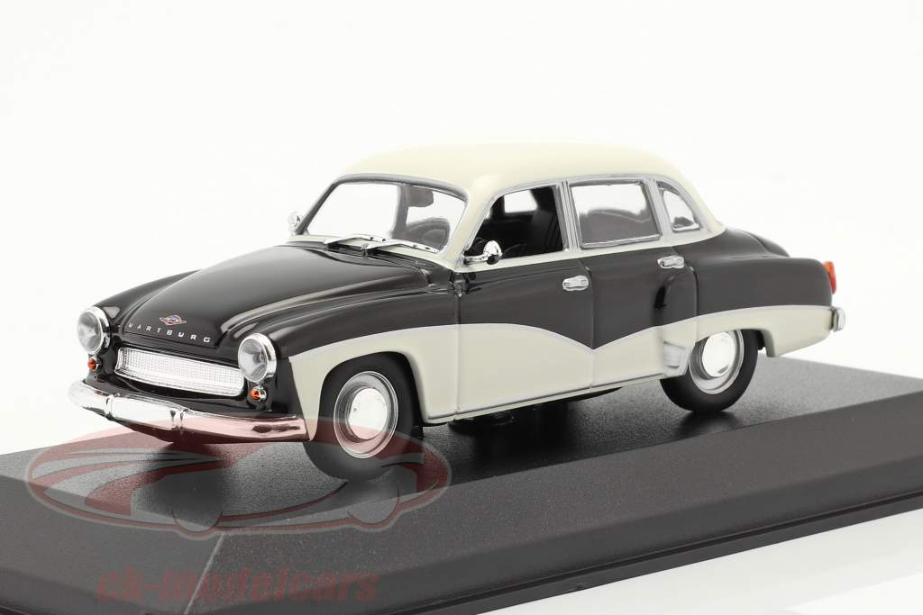 Wartburg 311 jaar 1959 zwart / wit 1:43 Minichamps