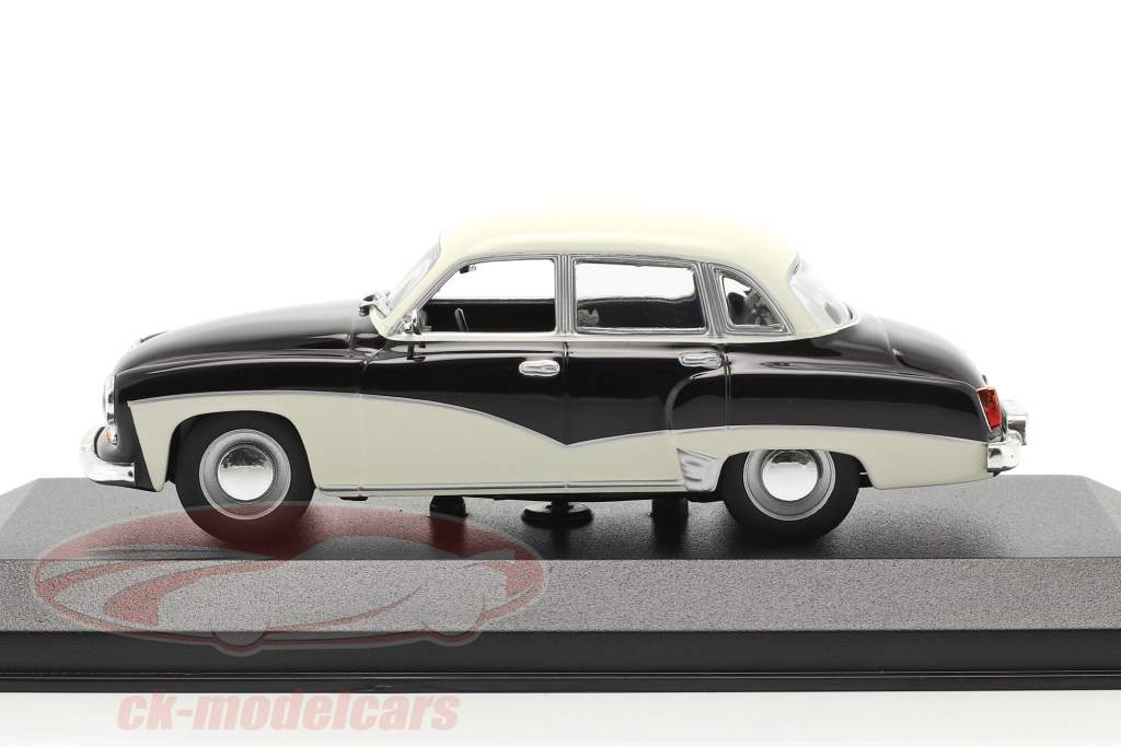Wartburg 311 jaar 1959 zwart / wit 1:43 Minichamps