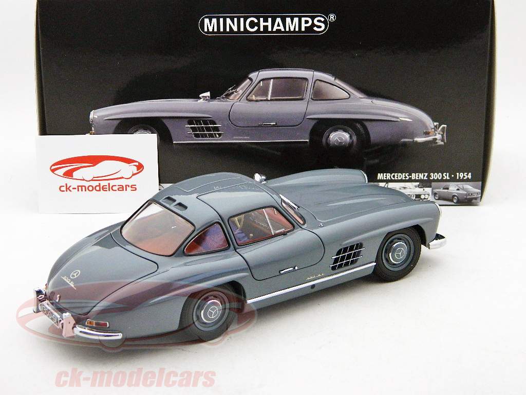 Mercedes-Benz 300 SL Année 1954 gris / blanc Minichamps 1:18