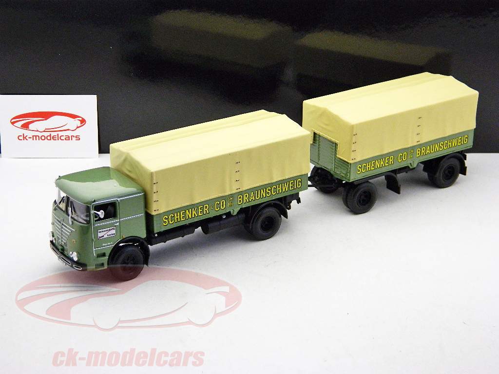 Bussing LU11/16 Pritschenzug Schenker 1961 1:43 Minichamps