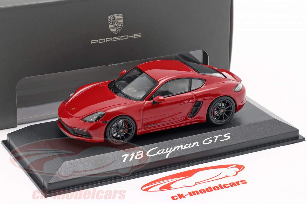 Porsche 718 Cayman GTS 4.0 carmine red / black 1:43 Minichamps