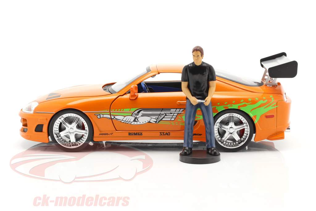 Brian's Toyota Supra 1995 Filme Fast & Furious (2001) Com figura 1:18 Jada Toys