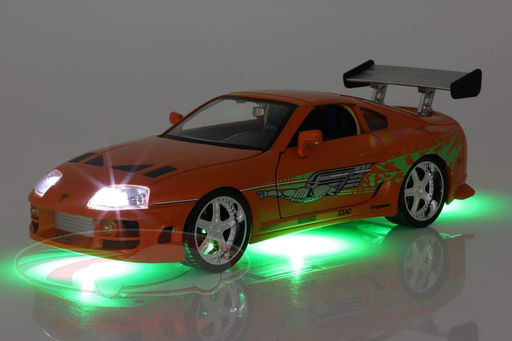 Brian's Toyota Supra 1995 Filme Fast & Furious (2001) Com figura 1:18 Jada Toys