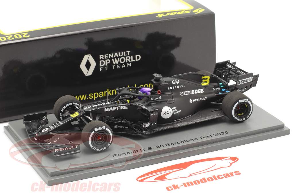 Daniel Ricciardo Renault R.S.20 #3 Barcelone tester formule 1 2020 1:43 Spark