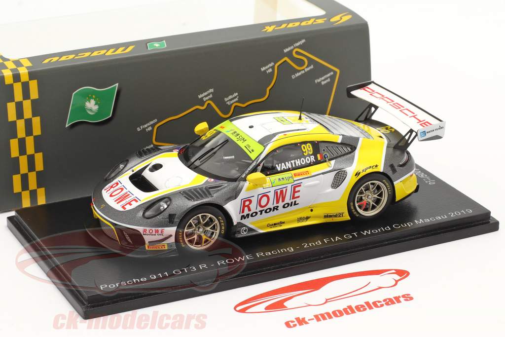 Porsche 911 GT3 R #99 2 ° FIA GT World Cup Macau 2019 L. Vanthoor 1:43 Spark