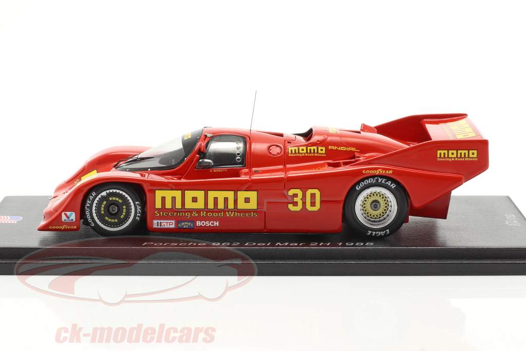 Porsche 962 #30 2h Del Mar 1988 Moretti, Phillips 1:43 Spark