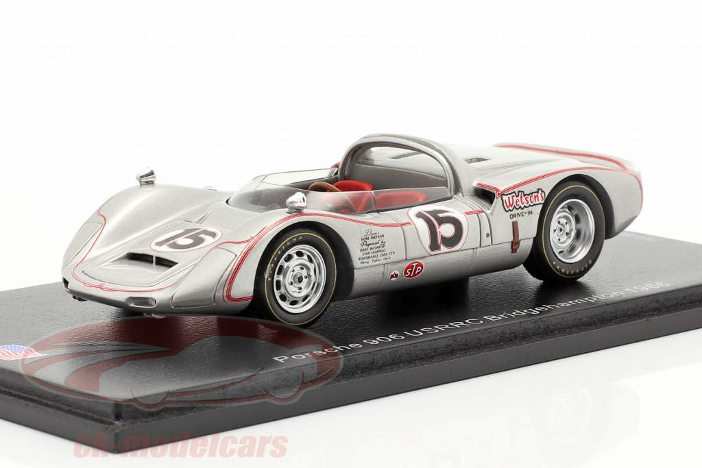 Porsche 906 #15 USRRC Bridgehampton 1966 Herb Wetanson 1:43 Spark