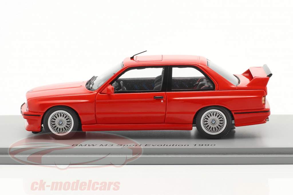 BMW M3 Sport Evolution Baujahr 1990 rot 1:43 Spark