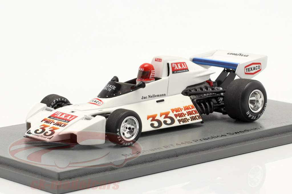 Jac Nelleman Brabham BT44B #33 Entraine toi Suède GP formule 1 1976 1:43 Spark