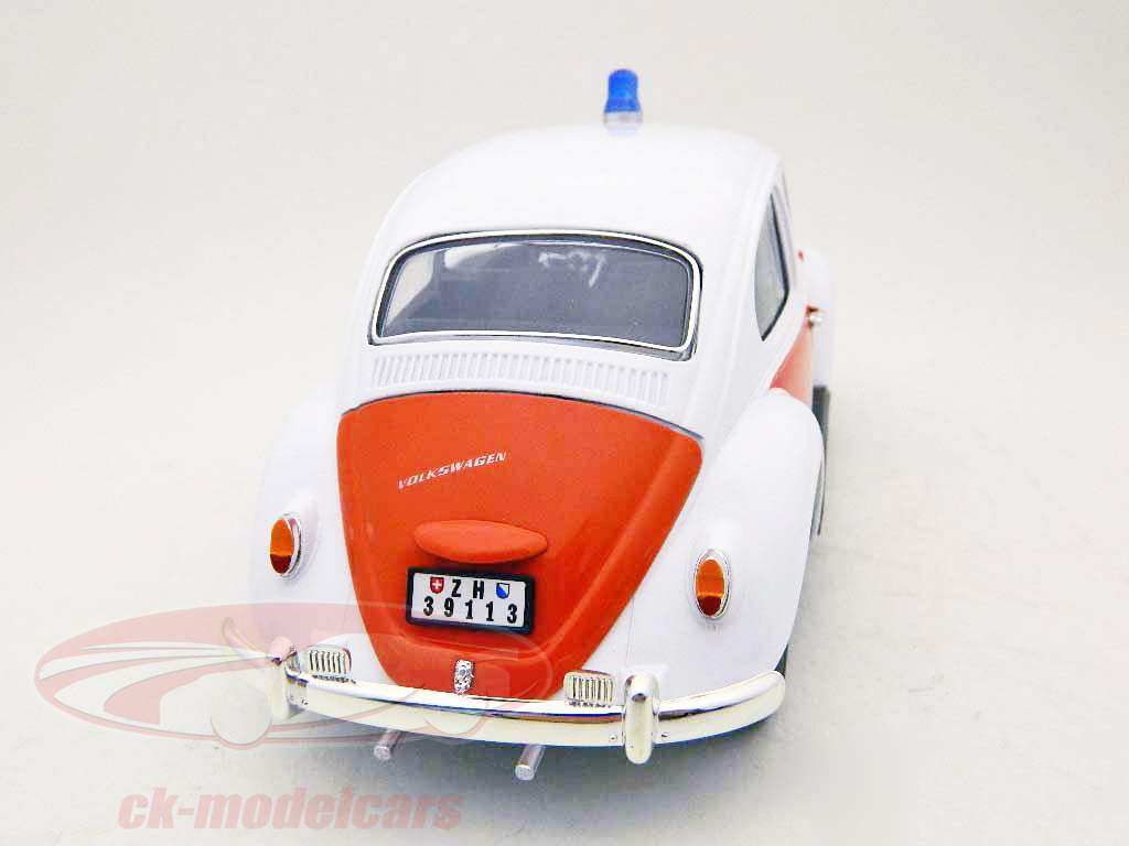 Volkswagen Beetle année 1967 Incendie Suisse Greenlight 1:18