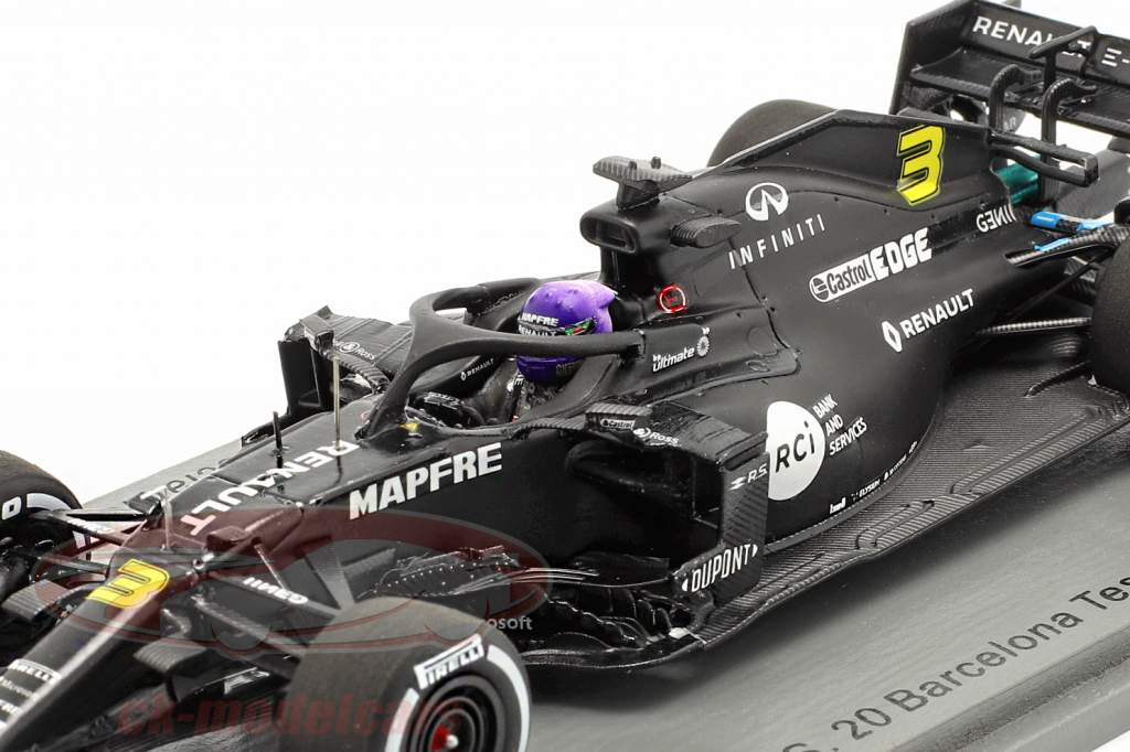 Daniel Ricciardo Renault R.S.20 #3 Barcelone tester formule 1 2020 1:43 Spark