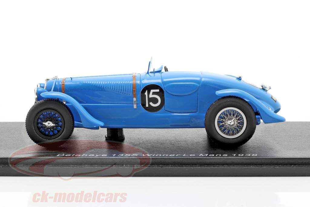 Delahaye 135 CS #15 gagnant 24h LeMans 1938 Chaboud, Tremoulet 1:43 Spark