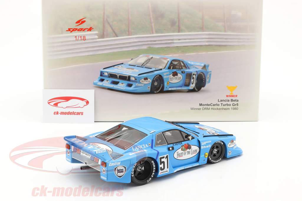 Lancia Beta Montecarlo Turbo #51 ganador DRM Hockenheim 1980 Heyer 1:18 Spark