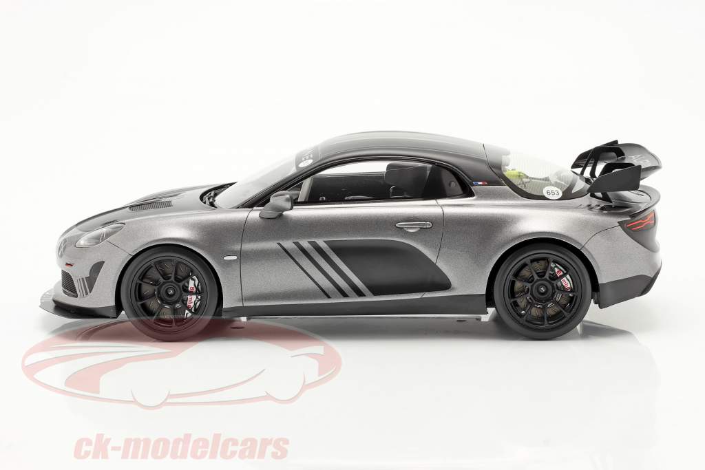 Alpine A110 GT4 Goodwood 2018 sølv metallisk / sort 1:18 Spark