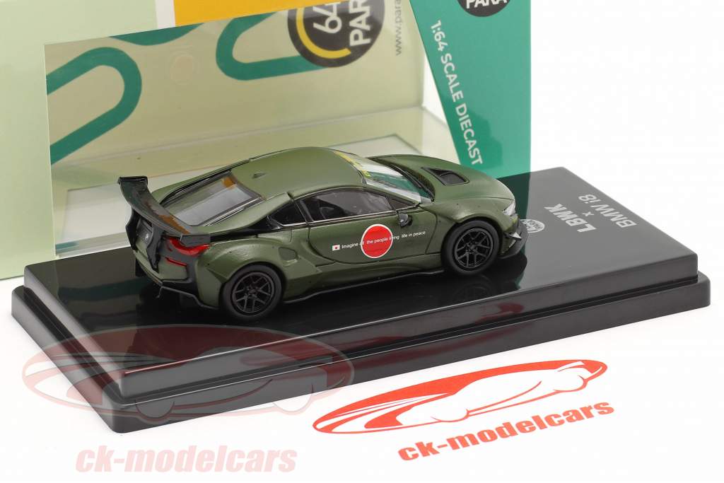 BMW i8 Zero Liberty Walk Год постройки 2018 мат темно-зеленый 1:64 Paragon Models