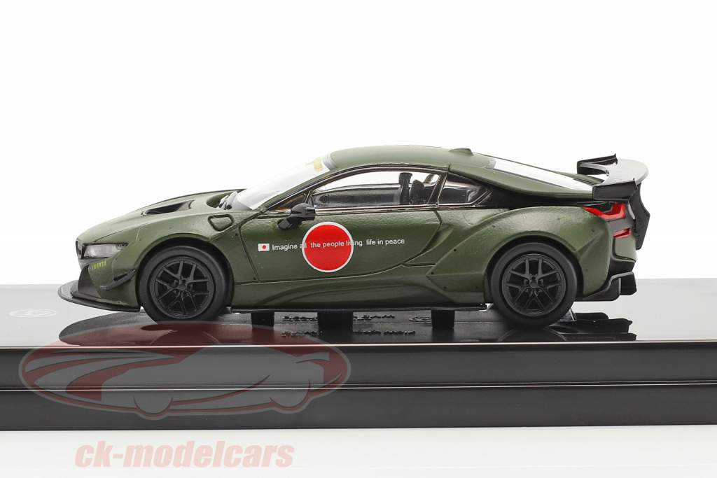 BMW i8 Zero Liberty Walk Год постройки 2018 мат темно-зеленый 1:64 Paragon Models