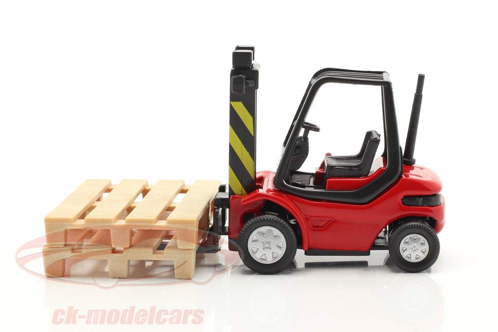 Вилочный погрузчик Грузовая машина красный / черный 1:43 Cararama