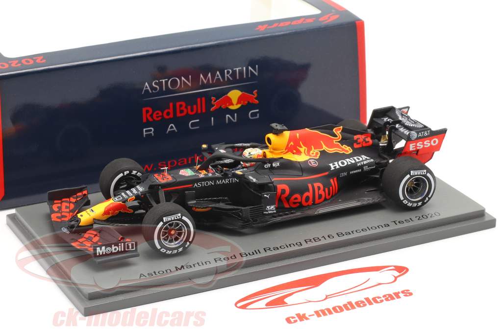 Max Verstappen Red Bull Racing RB16 #33 Barcelona Test formula 1 2020 1:43 Spark