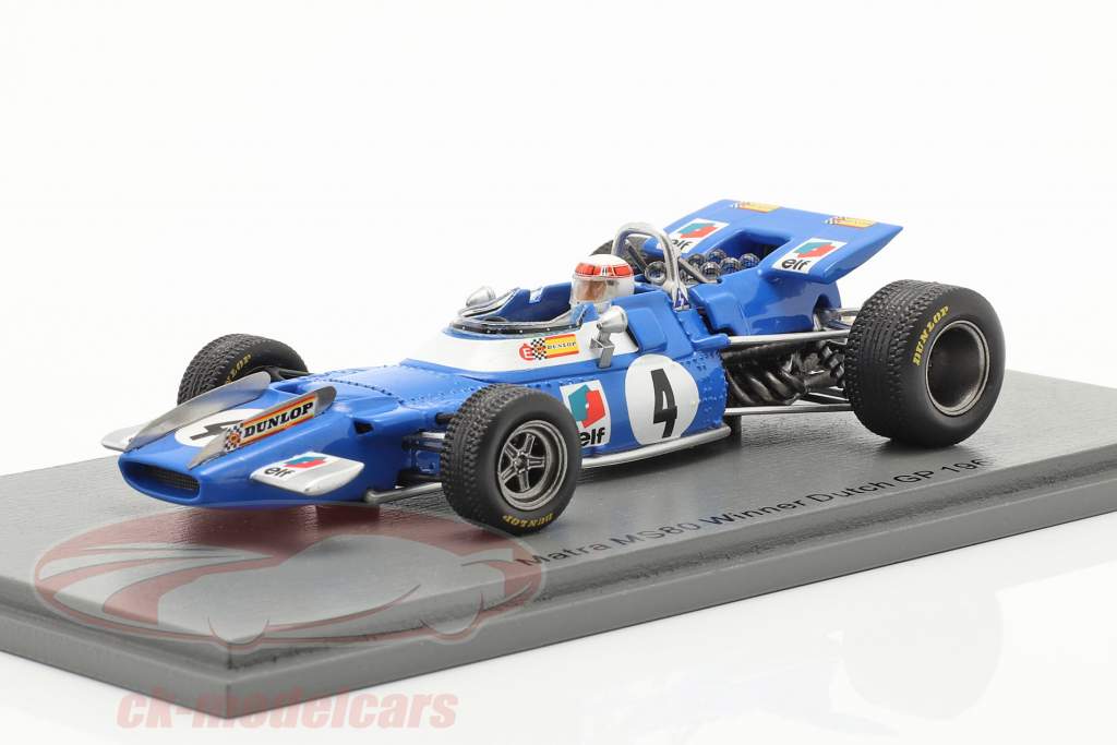 J. Stewart Matra MS80 #4 Sieger Niederlande GP F1 Weltmeister 1969 1:43 Spark