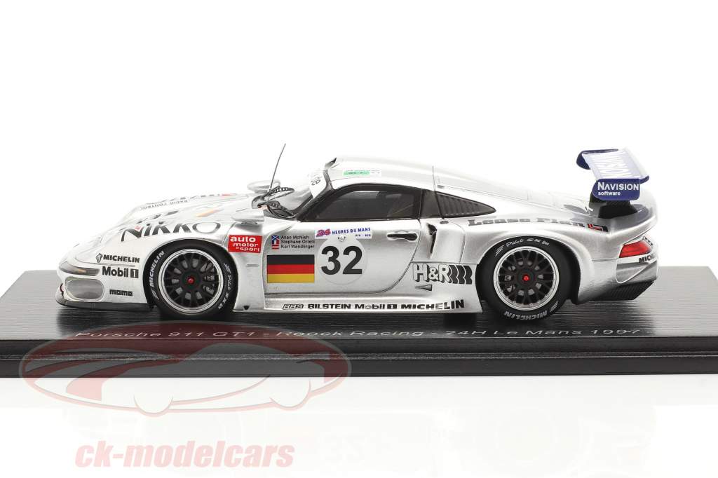 Porsche 911 GT1 #32 24h LeMans 1997 McNish, Ortelli, Wendlinger 1:43 Spark