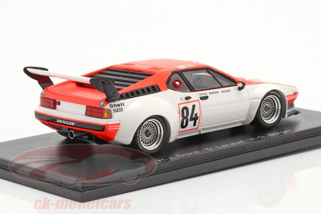 BMW M1 #84 24h LeMans 1980 Stuck, Lacaud, Bürger 1:43 Spark