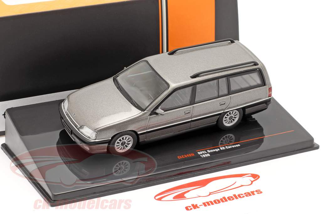 Opel Omega A2 Caravan jaar 1990 grijs metalen 1:43 Ixo