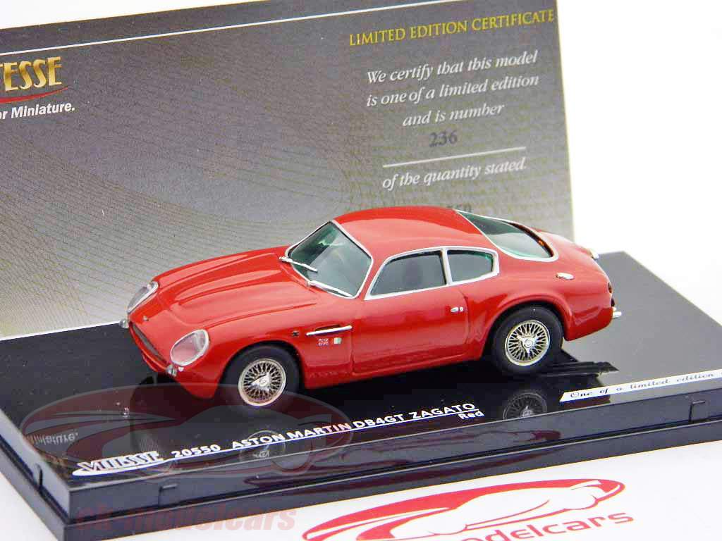 アストンマーチンDB4GTザガート赤/赤1時43フィテッセ