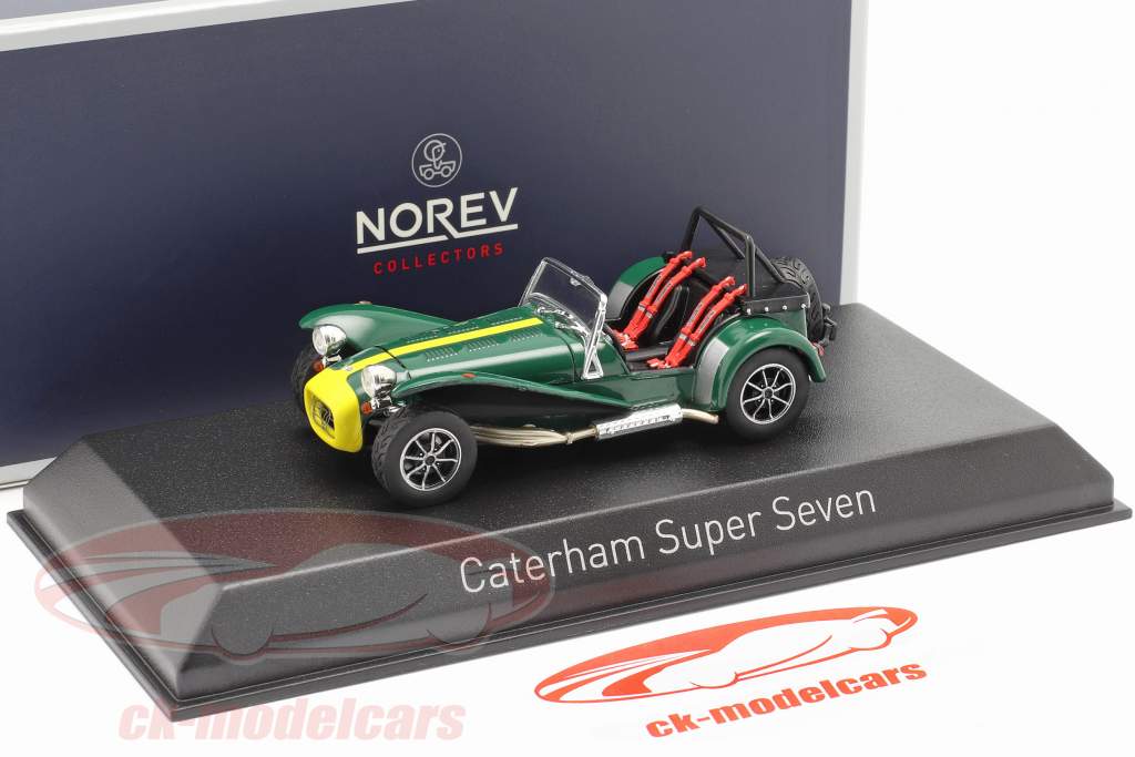 Caterham Super Seven Année de construction 1979 vert / Jaune 1:43 Norev
