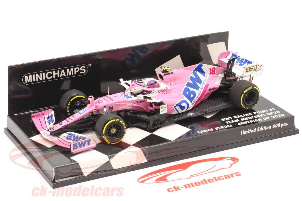 Lance Stroll Racing Point RP20 #18 austriaco GP fórmula 1 2020 1:43 Minichamps