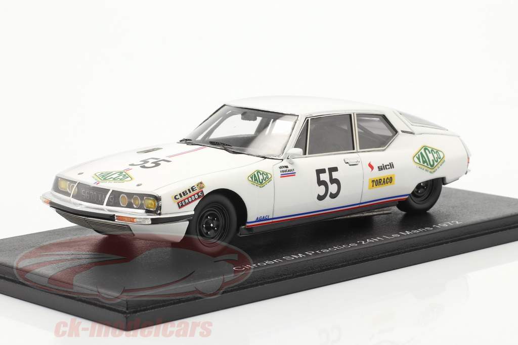 Citroen SM #55 Pratica 24h LeMans 1972 Verrier, Foucault 1:43 Spark