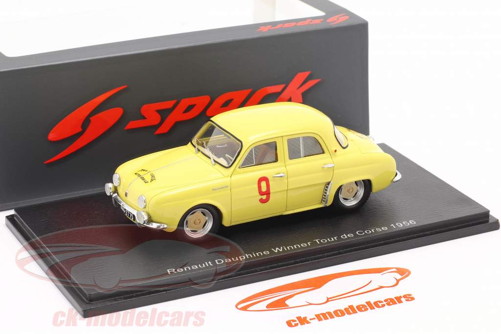 Renault Dauphine #9 Sieger Rallye Tour de Corse 1956 Thirion, Ferrier 1:43 Spark