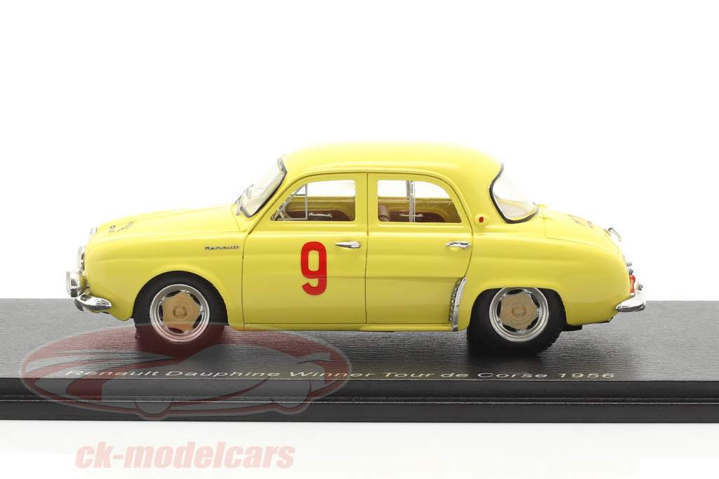 Renault Dauphine #9 Sieger Rallye Tour de Corse 1956 Thirion, Ferrier 1:43 Spark