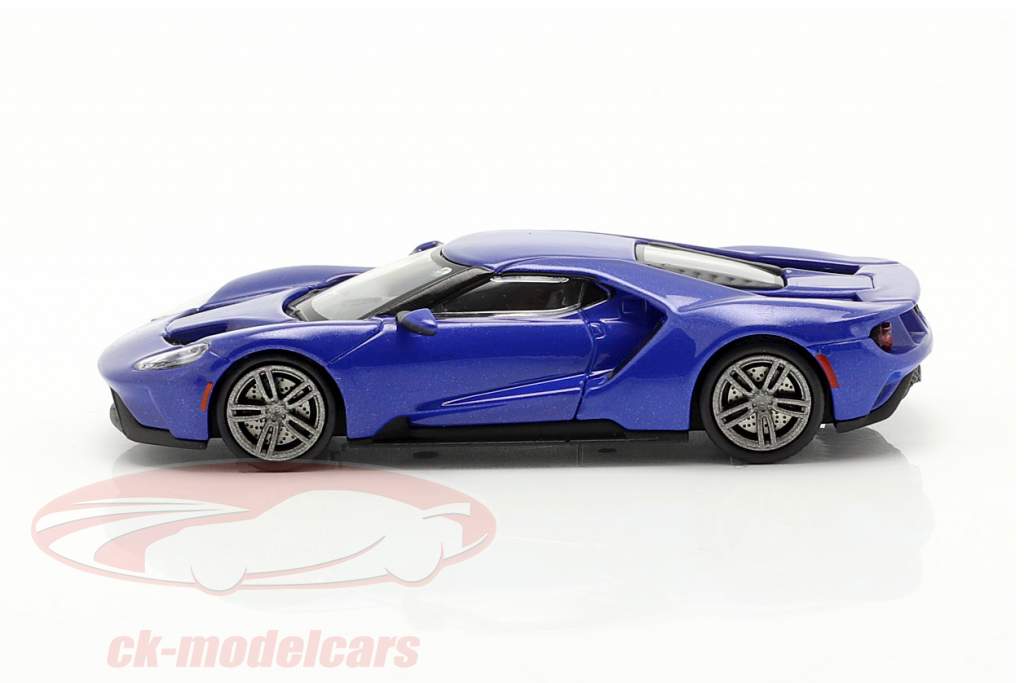 Ford GT 建設年 2018 青い メタリック 1:87 Minichamps
