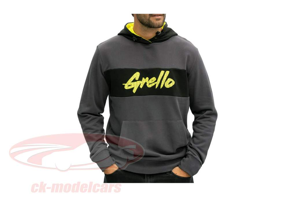 Manthey-Racing Pullover con cappuccio Grello 911 Grigio / giallo