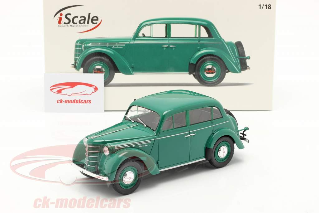 Moskvich 400 Année de construction 1946 vert 1:18 iScale