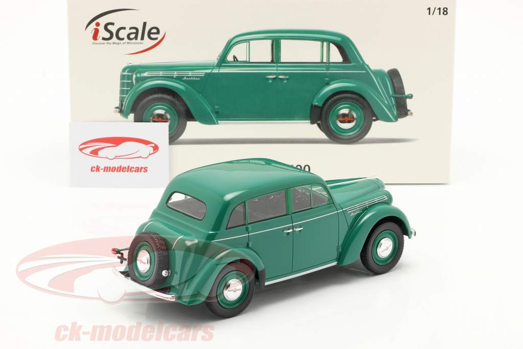 Moskvich 400 Année de construction 1946 vert 1:18 iScale