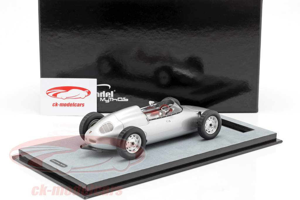 Porsche 718 F2 pressione versão 1960 prata 1:18 Tecnomodel