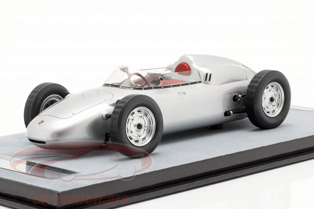 Porsche 718 F2 pressione versão 1960 prata 1:18 Tecnomodel