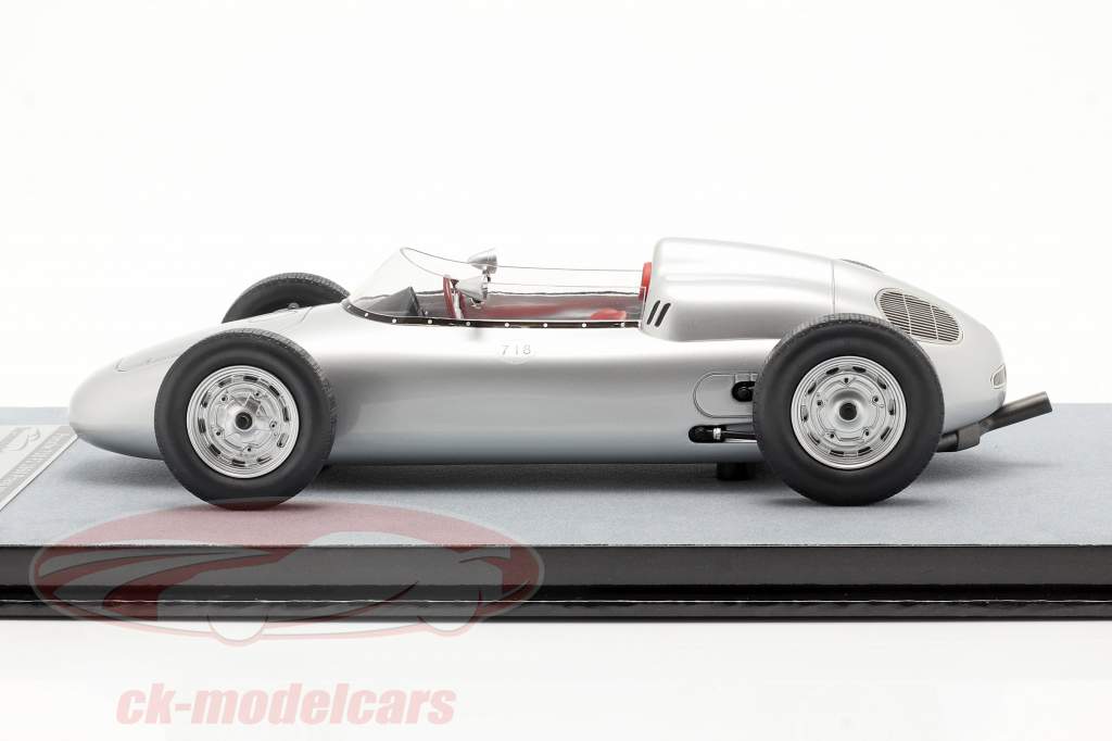 Porsche 718 F2 pressione versão 1960 prata 1:18 Tecnomodel