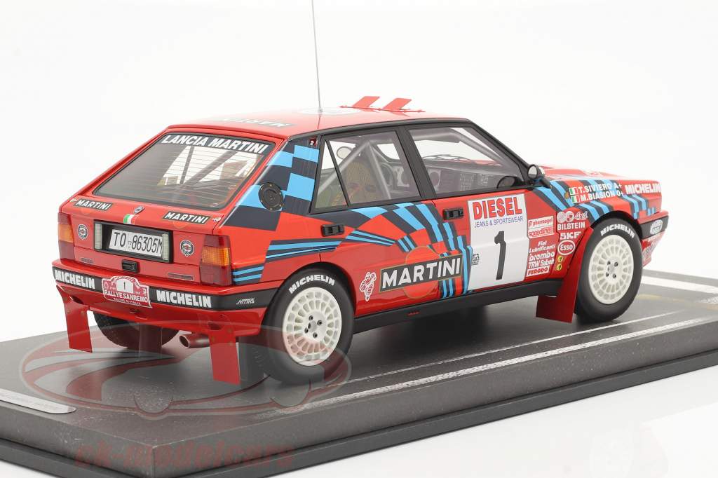 Lancia Delta HF Integrale #1 gagnant Rallye SanRemo 1989 Biasion, Siviero 1:18 BBR
