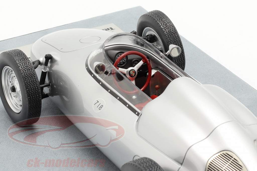 Porsche 718 F2 pressione versão 1960 prata 1:18 Tecnomodel